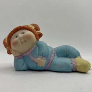 Cabbage Patch Kids Porcelain Figurine Red Hair Girl Pigtails 1984 CPK 80s